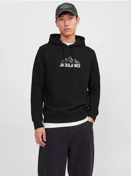 Jack & Jones JJROCHE SWEAT HOOD Kapuzensweatshirt Regular Fit (49552966) schwarz