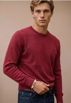 Fynch-Hatton Strickpullover Casual Fit Rundhals brick