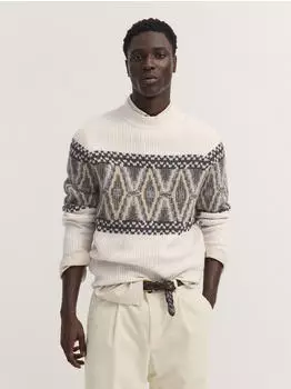 Bugatti Pullover Seasonal Collection Stehkragen (25564F 7700) ecru