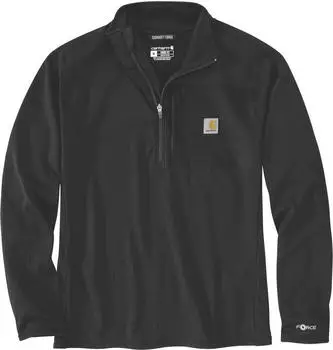 Carhartt Force Ironwood Relaxed Half-Zip Mock Neck Sweatshirt (106423) schwarz