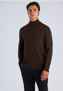 Lindbergh Strickpullover Relaxed Fit Rippenlook (46004436) dunkelbraun