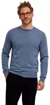 Falke Strickpullover aus reinem Kaschmir mit V-Ausschnitt, Normale Passform, Langarm (47077047) light denim