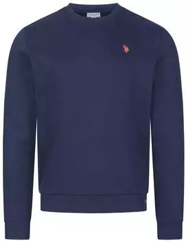 U.S. Polo Assn. Langarm Sweatshirt mit Rundhalsausschnitt navy/rot