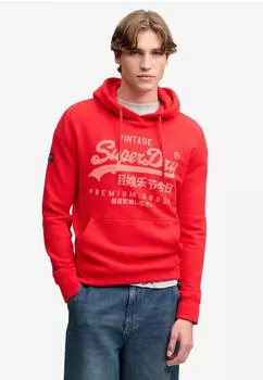 Superdry VL Classic Hood Kapuzensweatshirt Relaxed Fit (M2014626A) indiana red