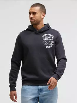 Camp David Kapuzensweatshirt mit Artwork (47546628) schwarz/blau