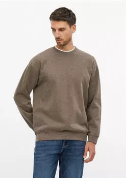 s.Oliver Sweatshirt Modern Fit mit Bicolor-Struktur braun