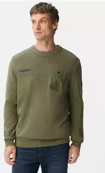 Camel Active Strickpullover mit Rundhals (8K18409500) leaf green