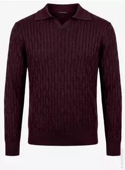 Zero Strickpullover mit Kragen (42891168) chocolate plum