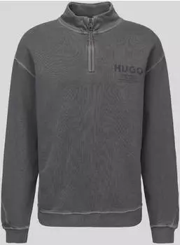 HUGO Nevezip Sweatshirt Vintage-Look Loose Fit (50567881) schwarz001