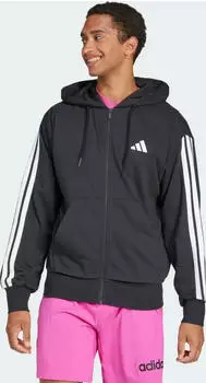 Adidas Men Sportswear Essentials French Terry 3-Stripes Full-Zip Hoodie