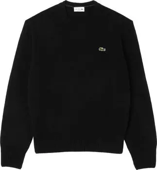 Lacoste Tuchwolle mit Rundhalsausschnitt Pullover schwarz (Herren) (AH2916-031)