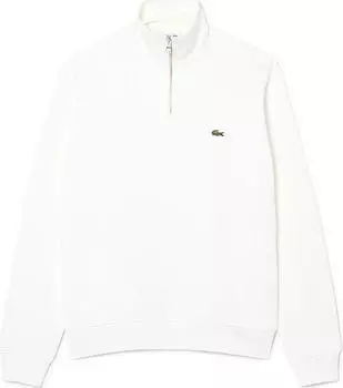 Lacoste Interlock mit hohem Kragen und Rei&szlig;verschluss Sweatshirt wei&szlig; (Herren) (SH1927-70V)