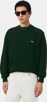 Lacoste Tuchwolle mit Rundhalsausschnitt Pullover sinople green (Herren) (AH2916-YZP)