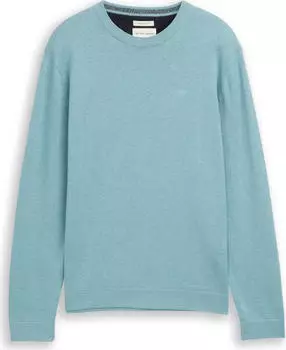 Tom Tailor Basic Baumwolle Strickpullover tourmaline melange (Herren) (1039805-39104)