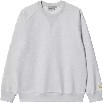 Carhartt Chase Sweat Sweatshirt ash heather/gold (Herren) (I033660-00J-XX)