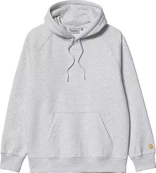 Carhartt Hooded Chase Sweatshirt Hoodie ash heather/gold (Herren) (I033661-00J-XX)