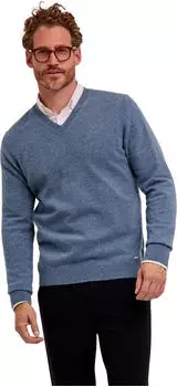 Falke Luxury V-Ausschnitt Pullover light denim (Herren) (60906-6660)