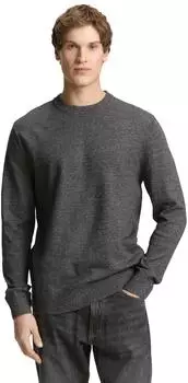 Tom Tailor Basic Strickpullover grey tonal mouline (Herren) (1042509-36274)