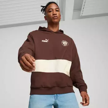 Puma FC St. Pauli ftblCULTURE+ Hoodie espresso brown/sugared almond (Herren) (778739-09)