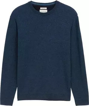 Tom Tailor Bio-Baumwolle Strickpullover real teal navy twotone (Herren) (1047570-38772)