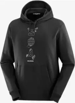 Salomon Worthy Hoodie deep black (Herren) (LC2286800)