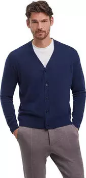 Falke Luxury Cardigan V-Ausschnitt Strickjacke space blue (Herren) (60909-6116)