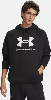 Under Armour Rival Fleece Logo Hoodie schwarz/wei&szlig; (Herren) (1379758-001)