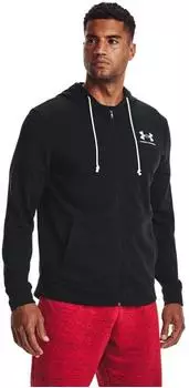 Under Armour Rival Terry Zip Hoodie black/onyx white (Herren) (1370409-001)