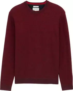 Tom Tailor Bio-Baumwolle Strickpullover samba red navy twotone (Herren) (1047570-38771)