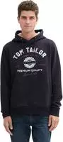 Tom Tailor 1043292_10668, TOM TAILOR Herren Hoodie Sweatshirt mit Logo-Print,...