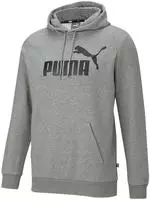 Puma 586686, PUMA Ess Big Logo Fleece-Hoodie Herren medium gray heather 3XL