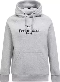 Peak Performance Original Hoodie med grey melange/black (Herren) (G79592-050)
