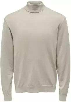 ONLY & SONS Wyler Rollkragen Strickpullover silver lining (Herren) (22020879)