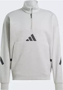 adidas Z.N.E. Quarter-Zip Sweatshirt medium grey heather (Herren) (JJ1148)