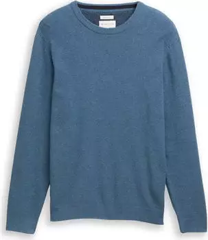 Tom Tailor Bio-Baumwolle Strickpullover real teal melange (Herren) (1047570-38701)