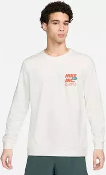 Nike Dri-FIT-Fleece-Fitness-Longsleeve Sweatshirt sail/cosmic clay (Herren) (FN3990-133)
