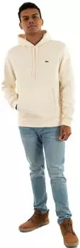 Lacoste Logo Fleece Hoodie creme (Herren) (SH9623-XFJ)