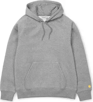 Carhartt Hooded Chase Sweatshirt Hoodie grey heather/gold (Herren) (I026384-00M-XX)