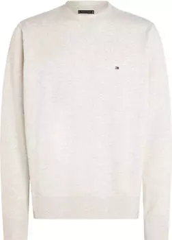 Tommy Hilfiger Rundhals Fleece Sweatshirt heathered oatmilk (Herren) (MW0MW37232HGF)