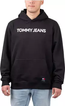 Tommy Hilfiger Classics Fleece mit Logo Hoodie schwarz (Herren) (DM0DM18413BDS)