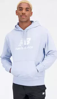 New Balance Essentials Stacked Logo French Terry Hoodie light arctic grey (Herren) (MT31537LAY)