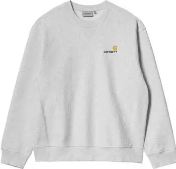 Carhartt American Script Sweat Sweatshirt ash heather (Herren) (I025475-482-XX)