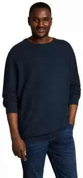 Tom Tailor 1051981 T-Shirt mit Rundhalsausschnitt und Struktur mouline blue navy