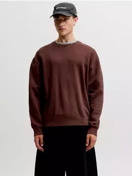 Jack & Jones JJEACE SWEAT CREW NECK NOOS Sweatshirt Loose Fit (12300670) bitter chocolate