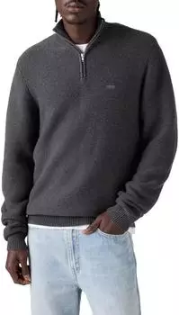 Levi's Pullover mit 1/4-Rei&szlig;verschluss in Schwarz (0058U-0008)