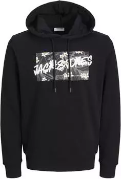 Jack & Jones JJHawaii Shape Sweat Hood Hoodie (12269316) schwarz