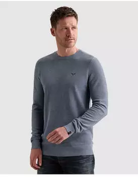 PME Legend R-Neck Merino Acid Wash Pullover Regular Fit (68922147) porcelain
