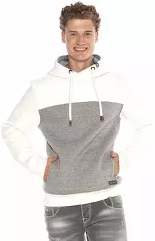 Cipo & Baxx Kapuzensweatshirt Color Blocking (20060535) ecru