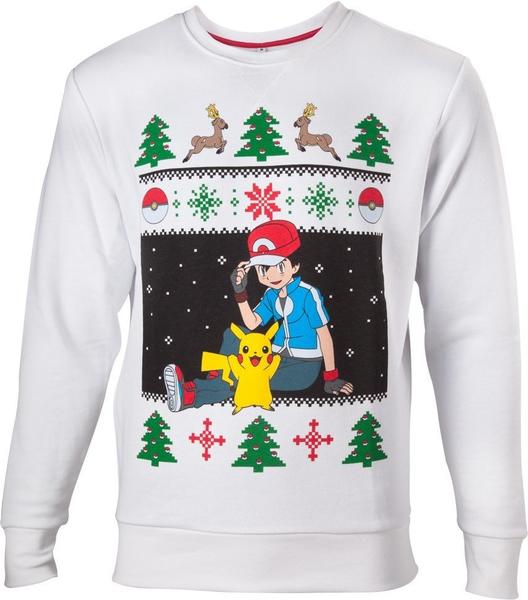 BioWorld Merchandising BioWorld Pokémon Ash & Pikachu Christmas Sweater