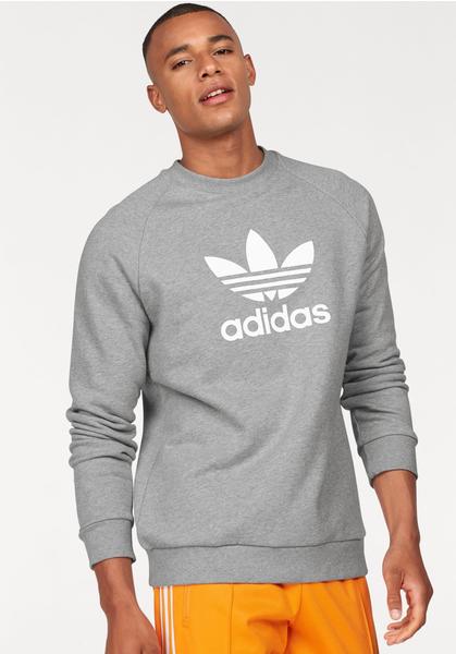 Adidas Trefoil Warm-Up Sweatshirt medium grey heather